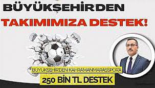 Kahramanmaraşspor’a 250 Bin TL Destek!