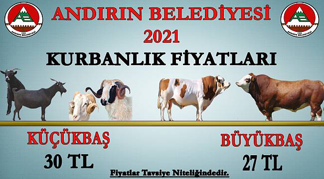 Andırın Belediyesi Kurbanlık Fiyatlarını Belirledi.