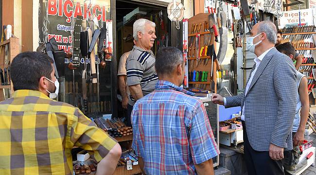 BAŞKAN OKAY’DAN DEMİRCİLER ÇARŞISI ESNAFINA ZİYARET