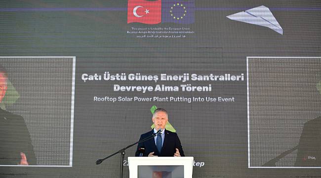 AB Destekleriyle Yapılan Çatı Güneş Enerji Santrali Törenle Devreye Alındı