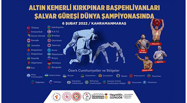 ŞALVAR GÜREŞİ DÜNYA ŞAMPİYONASI KAHRAMANMARAŞ'TA