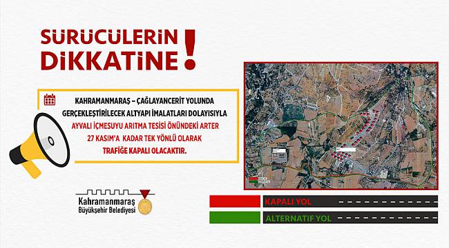BÜYÜKŞEHİR'DEN ALTERNATİF GÜZERGÂH UYARISI!