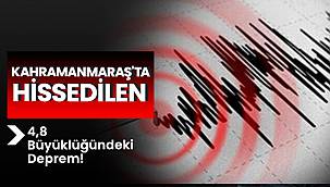 Kahramanmaraş'ta Hissedilen 4,8 Büyüklüğündeki Deprem !
