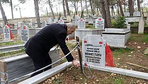 Başkan Okay'dan, Hayatını Kaybeden Personele Mezarında Anma!