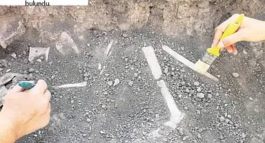 Domuztepe'de 7 bin 600 yıllık bir çocuk iskeleti bulundu