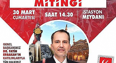 Erbakan Büyük Kahramanmaraş Mitingi için geliyor