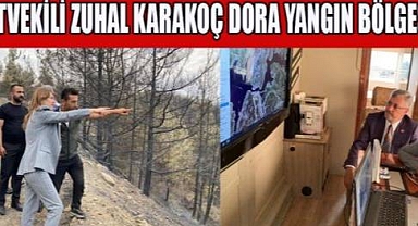 ZUHAL KARAKOÇ DORA YANGIN SONRASI BÖLGELERE GİDEREK İNCELEMELERDE BULUNDU