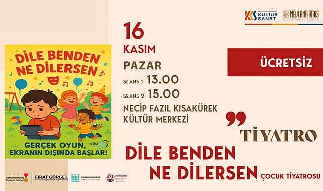 Çocuklar Pazar Günü Büyükşehir’in Tiyatrosuyla Eğlenceye Doyacak