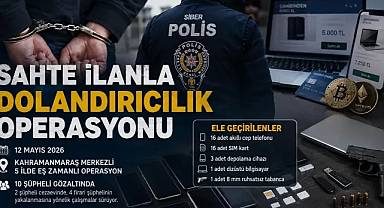 Kahramanmaraş merkezli dolandırıcılık operasyonunda 10 gözaltı
