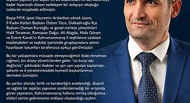 MYP İL BAŞKANI GÖREVİNDEN AYRILMIŞTIR
