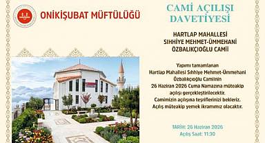 HARTLAP'TA YENİ CAMİ AÇILIYOR