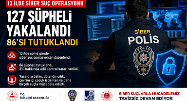 13 İlde Siber Suç Operasyonu: 127 Şüpheli Yakalandı, 86'sı Tutuklandı