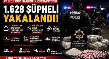 75 İlde Dev Narkotik Operasyonu: 1.628 Şüpheli Yakalandı