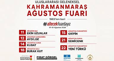 KAHRAMANMARAŞ AĞUSTOS FUARI’NDA KONSER HEYECANI BAŞLIYOR