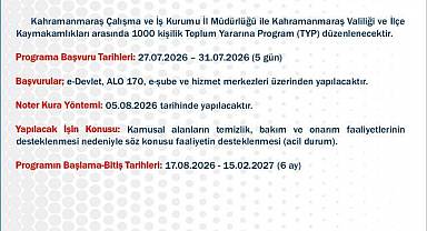 KAHRAMANMARAŞ’TA 1000 KİŞİLİK TYP İSTİHDAMI İÇİN BAŞVURULAR BAŞLIYOR