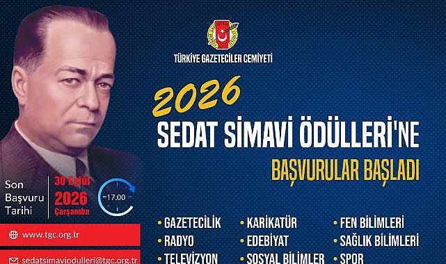 TGC 2026 Sedat Simavi Ödülleri'ne başvurular başladı