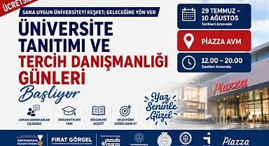 Üniversite Adaylarına Tercih Desteği Piazza AVM'de Başlıyor