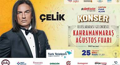 Ağustos Fuarı'nda Salı Günü Çelik Sahne Alacak!