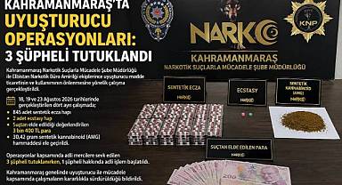 Kahramanmaraş’ta Uyuşturucu Operasyonları: 3 Şüpheli Tutuklandı