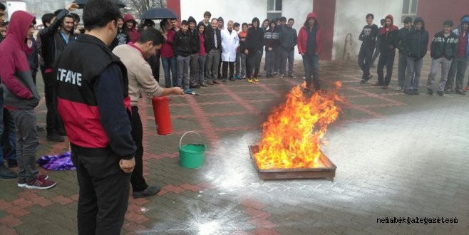 BÜYÜKŞEHİR İTFAİYESİ’NDEN EĞİTİM VE TATBİKAT