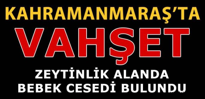 Kahramanmaraş’ta bebek cesedi bulundu