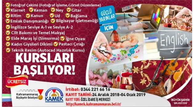 KAMEK’TE KIŞ DÖNEMİ KAYITLARI BAŞLADI