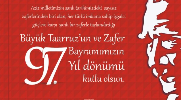 VALİMİZ SAYIN DAVUT GÜL’ÜN 30 AĞUSTOS ZAFER BAYRAMI KUTLAMA MESAJI