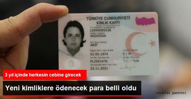 VATANDAŞLAR YENİ KİMLİK İÇİN NE KADAR ÖDEYECEKLER